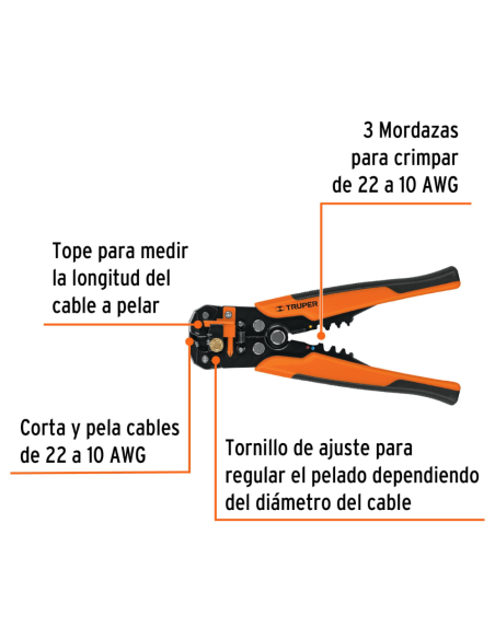 Pinza Pelacable Automatica Largo 20 Cm (8) 17360 Truper Pinza Pelacable Automatica Largo 20 Cm (8) 17360 Truper
