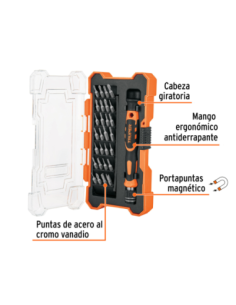Juego 28 Puntas Especiales + Destornillador Porta Puntas 14160 Truper 2
