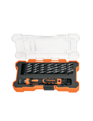 Juego 28 Puntas Especiales + Destornillador Porta Puntas 14160 Truper