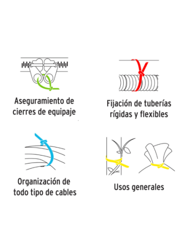 Precintos De Colores En Tubo Por 650 U 44298 Truper