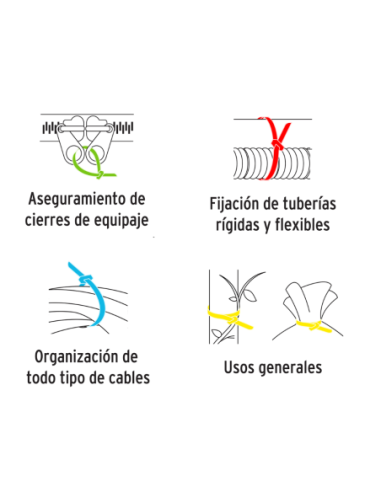 Precintos 3 Medidas Y Colores En Blister X 75 U 48990 Truper