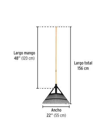 Barrehojas Plastico Con Cabo Madera Ancho 48 Cm 21430 Truper