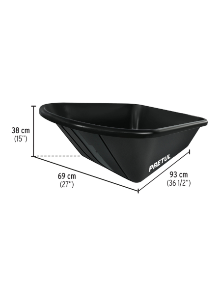 Carretilla Plastica 95 L Rueda Neumatica Negro 22703 Truper Carretilla Plastica 95 L Rueda Neumatica Negro 22703 Truper