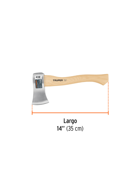 Hacha De Mano 500 Gr Mango Madera Hickory Largo 35 Cm 14950 Truper Hacha De Mano 500 Gr Mango Madera Hickory Largo 35 Cm 14950 Truper