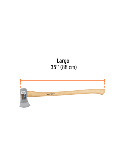 Hacha Tumba 1 5 Kg Mango Madera Hickory Largo 86 Cm 14958 Truper Hacha Tumba 1 5 Kg Mango Madera Hickory Largo 86 Cm 14958 Truper