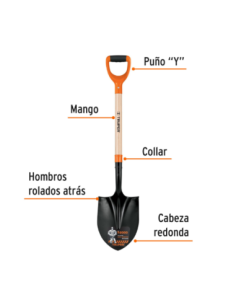Pala Corazon Cabo Madera Ancho 21 Cm 17160 Truper 2
