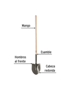 Pala Corazon Cabo Madera Largo Ancho 21 Cm 22507 Truper 2
