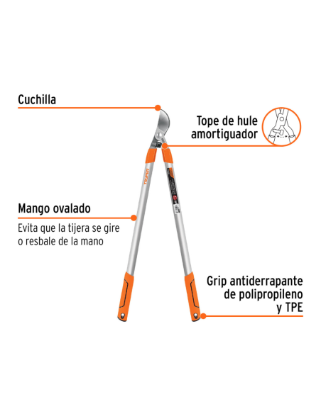Tijera Para Ramas Mango Aluminio Con Grip Largo 70 Cm 18392 Truper Tijera Para Ramas Mango Aluminio Con Grip Largo 70 Cm 18392 Truper