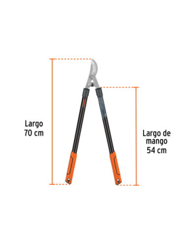 Tijera Para Ramas Mango Tubular Con Grip Largo 68 Cm 18399 Truper