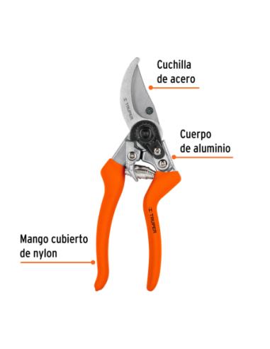 Tijera Para Poda Aluminio Diametro De Corte 19mm Largo 20 Cm 18453 Truper