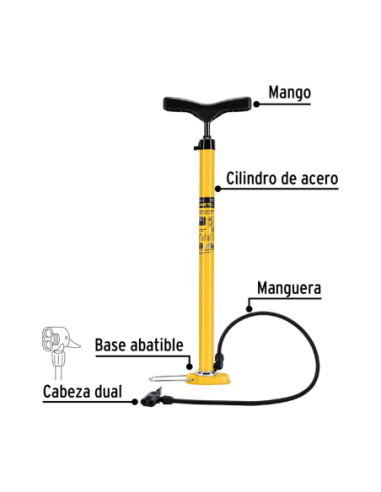 Inflador De Pie 21690 Truper