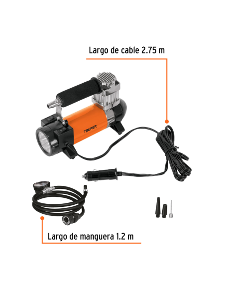 Compresor Portatil 12 V Con Linterna 20 Lm Bolso De Transporte 19999 Truper Compresor Portatil 12 V Con Linterna 20 Lm Bolso De Transporte 19999 Truper