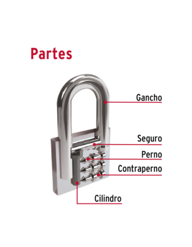 Candado Hierro Ancho 38mm Gancho Largo En Caja 43323 Truper