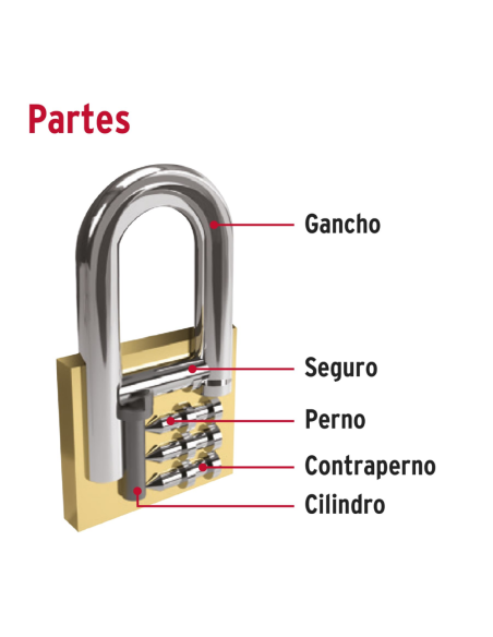 Candado De Laton Ancho 40mm En Blister 43428 Truper Candado De Laton Ancho 40mm En Blister 43428 Truper