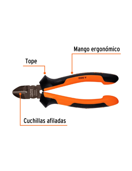Alicate Corte Diagonal Largo (6) 15 Cm 17331 Truper Alicate Corte Diagonal Largo (6) 15 Cm 17331 Truper