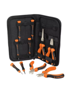 Juego De 4 Mini Pinzas + 6 Destornilladores Precision En Estuche 18200 Truper 2