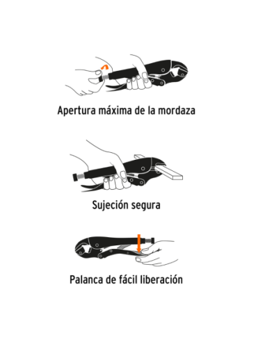 Pinza De Fuerza Mordaza Recta Largo 25 Cm (10) 17424 Truper