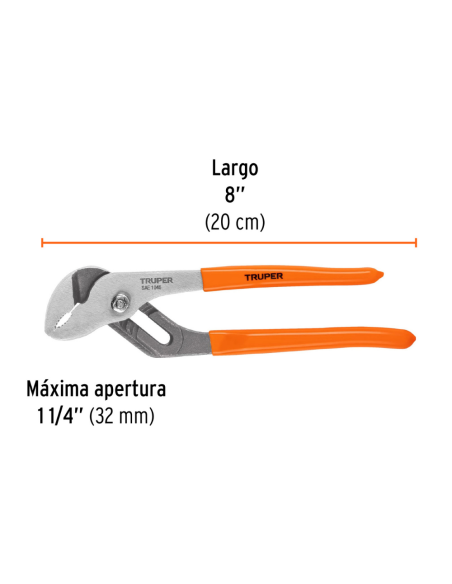 Pinza Pico De Loro Largo 20 Cm (8) Mango Pvc 17350 Truper Pinza Pico De Loro Largo 20 Cm (8) Mango Pvc 17350 Truper