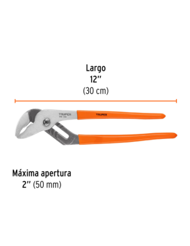 Pinza Pico De Loro Largo 30 Cm (12) Mango Pvc 17352 Truper