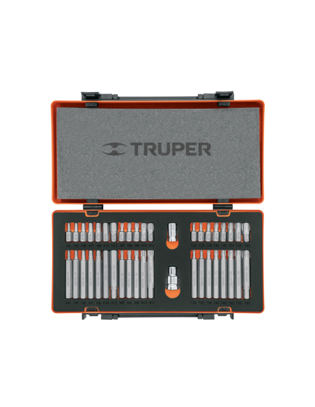 Juego 42 Puntas Combinadas Largo 30 Y 75mm Encastre 3/8 Y 1/2 17809 Truper