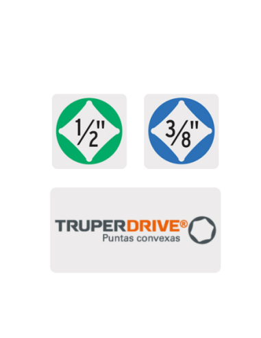 Juego 42 Puntas Combinadas Largo 30 Y 75mm Encastre 3/8 Y 1/2 17809 Truper