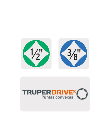 Juego 42 Puntas Combinadas Largo 30 Y 75mm Encastre 3/8 Y 1/2 17809 Truper