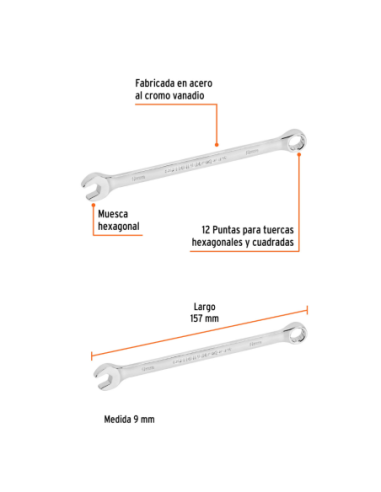 Llave Combinada De 9mm 15613 Truper
