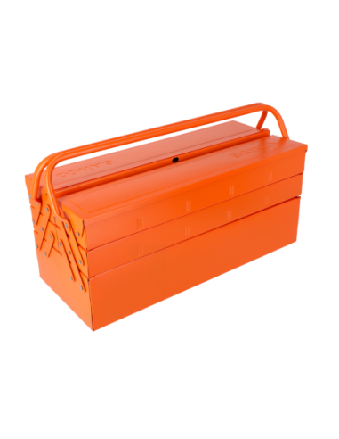 Caja De Herramientas Metalica 5 Compartimentos Y Capacidad De Bloqueo 530mm X 200mm X 200mm 3149-or Bahco