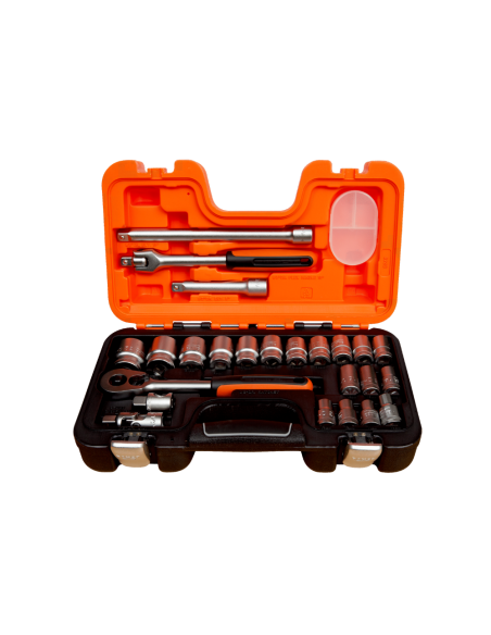Set De Tubos Con Cuadro Conductor De 1/2 Con Perfil Hexagonal Metrico Y Crique Caja 24 Piezas S240 Bahco Set De Tubos Con Cuadro Conductor De 1/2 Con Perfil Hexagonal Metrico Y Crique Caja 24 Piezas S240 Bahco