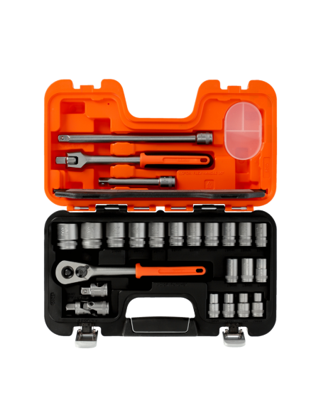 Set De Tubos Con Cuadro Conductor De 1/2 Con Perfil Hexagonal Metrico Y Crique Caja 24 Piezas S240 Bahco Set De Tubos Con Cuadro Conductor De 1/2 Con Perfil Hexagonal Metrico Y Crique Caja 24 Piezas S240 Bahco
