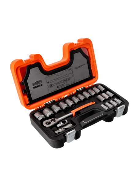 Set De Tubos Con Cuadro Conductor De 1/2 Con Perfil Hexagonal Metrico Y Crique Caja 24 Piezas S240 Bahco Set De Tubos Con Cuadro Conductor De 1/2 Con Perfil Hexagonal Metrico Y Crique Caja 24 Piezas S240 Bahco