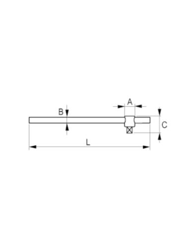 Mango Corredizo Cuadrado En T De 3/8 160mm 7754 Bahco