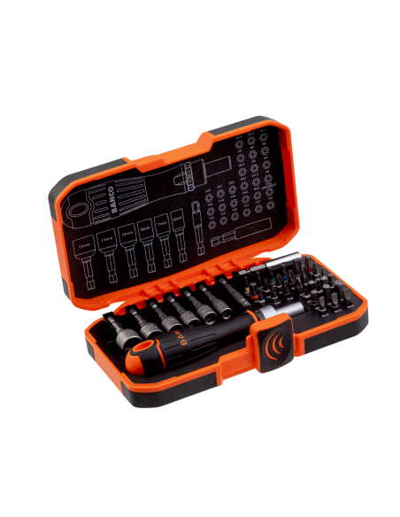 Juego De Puntas 1/4 Soporte De Destornillador Con Crique 36 Piezas 59/S36BCR Bahco