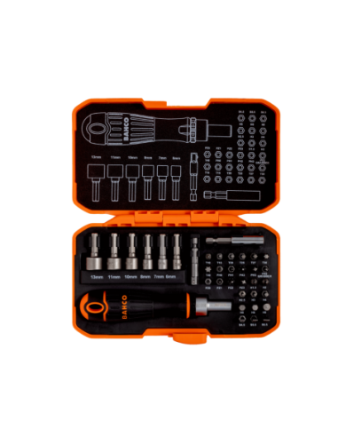 Juego De Puntas 1/4 Soporte De Destornillador Con Crique 36 Piezas 59/S36BCR Bahco