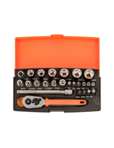Set De Tubos Cuadro Conductor De 1/4 Perfil Hexagonal Metrico Y Puntas De Destornilladores Porta Puntas 25 Piezas Sl25 Bahco 2